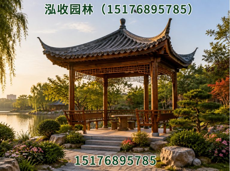 阿克苏防腐木凉亭展示图